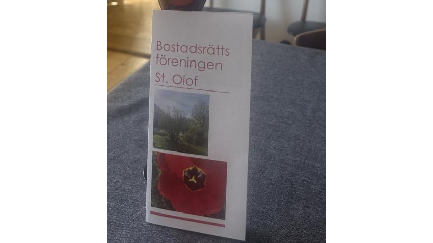 Bostadsrättsföreningen St Olof broschyr